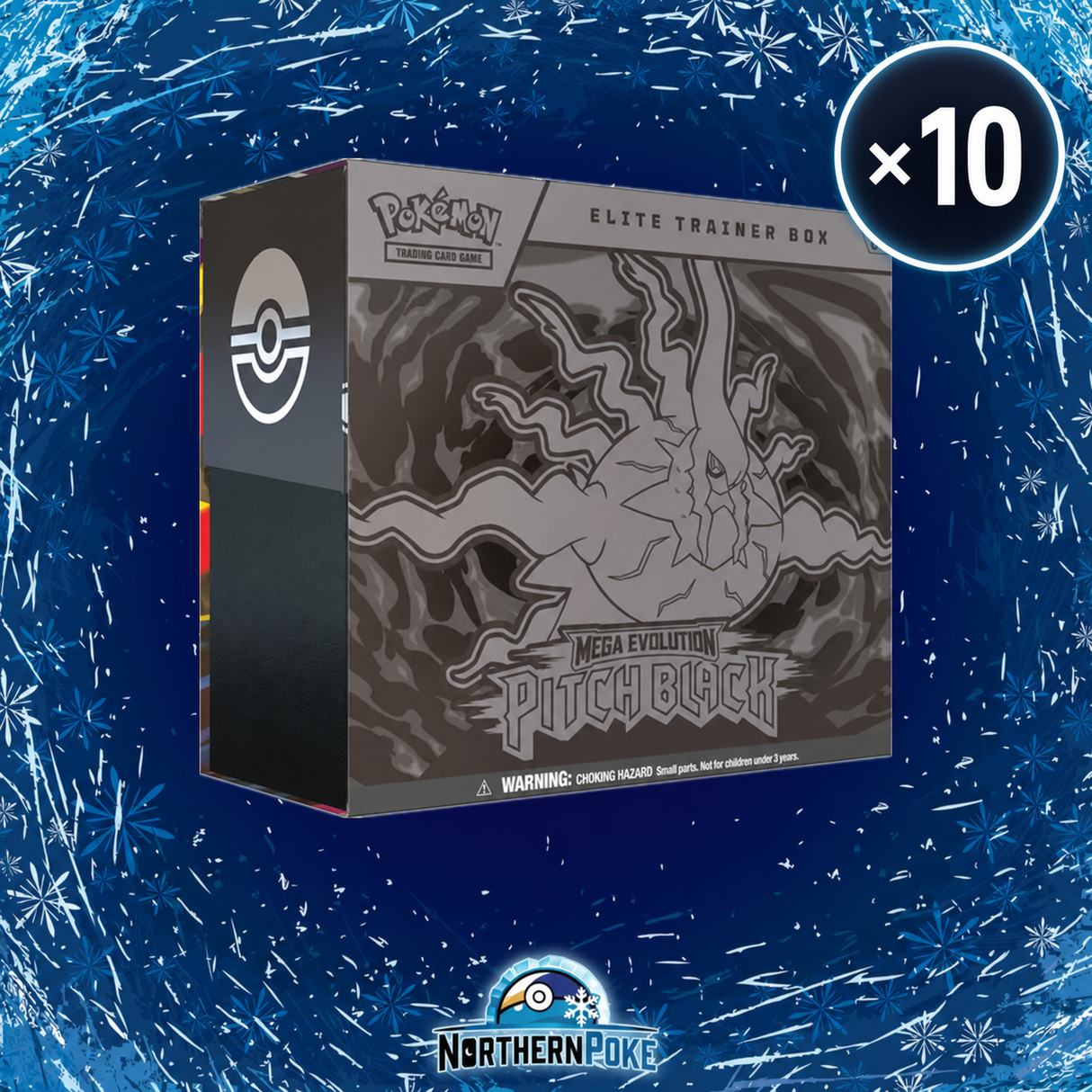 Pokémon TCG: Pitch Black Elite Trainer Box — Sealed 10-Count Case (×10)
